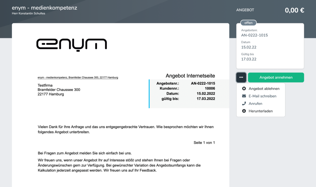 rechnungssystem lexoffice